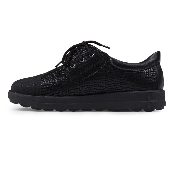 Полуботинки цв.черная рептилия TW-462-3 фото 2
