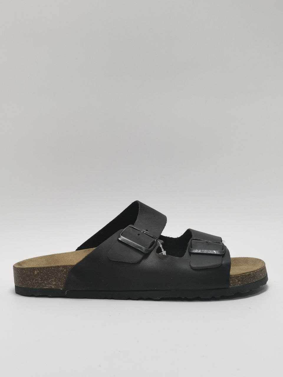 Сандалии мужские из натуральной кожи, с пробковой анатомической стелькой коричневые Сурсил 1718U-3 фото 5