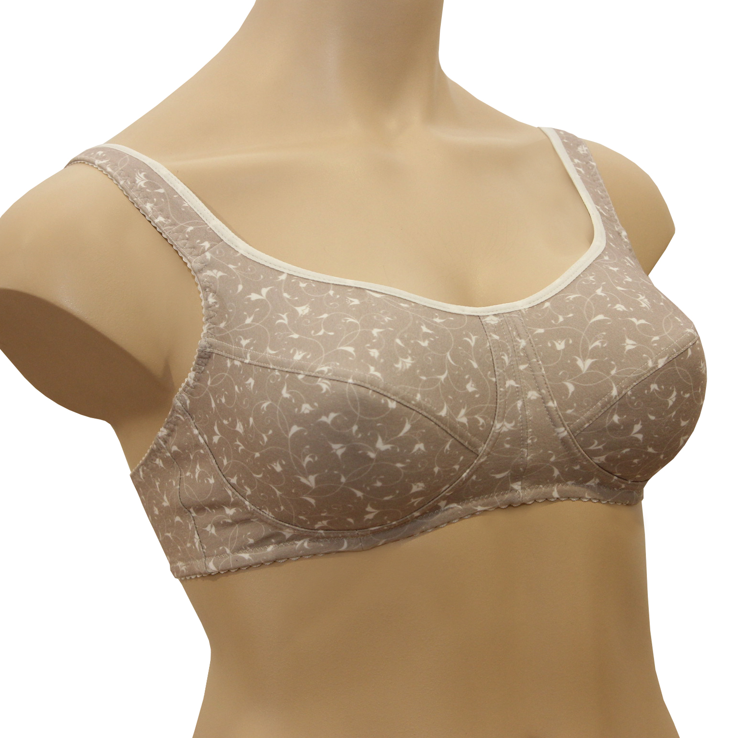 Бюстгальтер после мастэктомии Орнамент на кофейном ЛФ0928-1 П201 фото 1