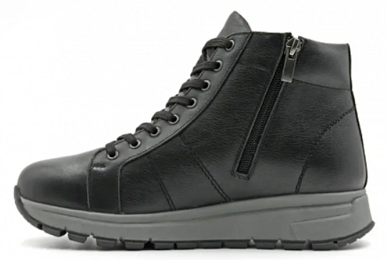 Ботинки ортопедические женские зимние Ортомода 8350-Х-901 черные кожаные с увеличенной полнотой фото 2