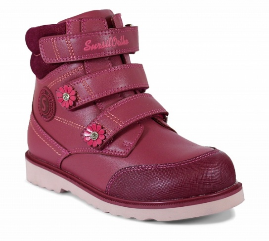 Ботинки осенние розовые 23-284  фото 1