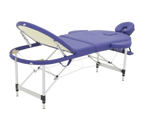 Массажный стол складной MED-MOS JFAL03 3-х секционный, овал, алюминиевая рама фото 1
