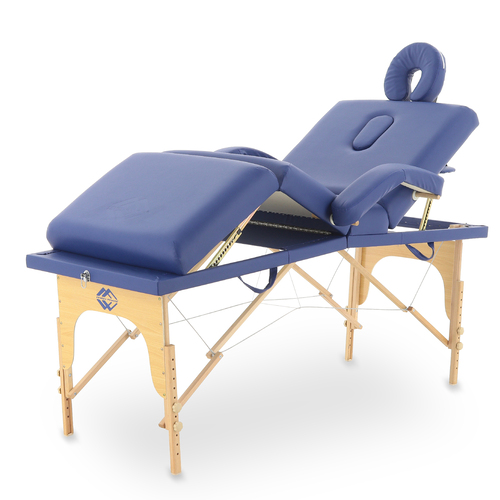 Массажный стол складной MED-MOS JF-Tapered 4-х секционный, деревянная рама фото 4