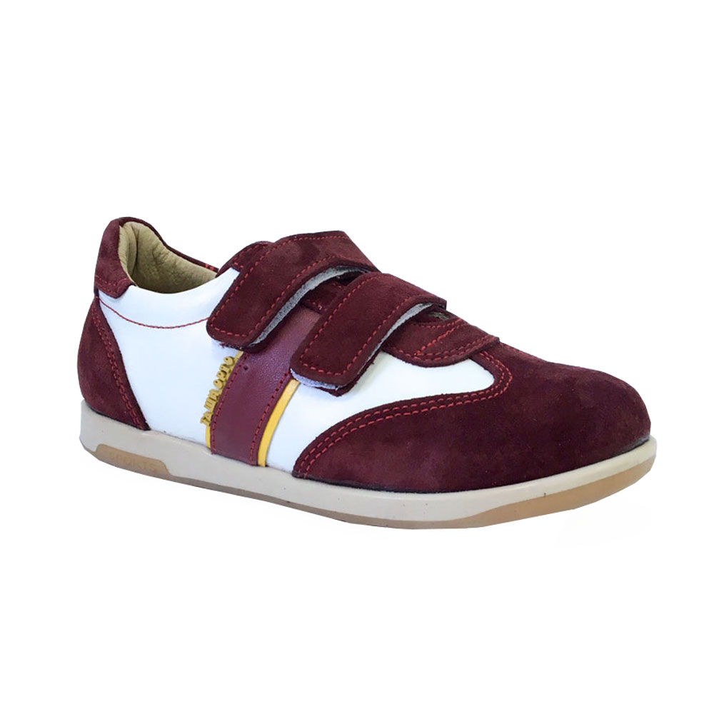 Кроссовки , ц.белый/бордовый, кожа/замша, лип 471-22 фото 1